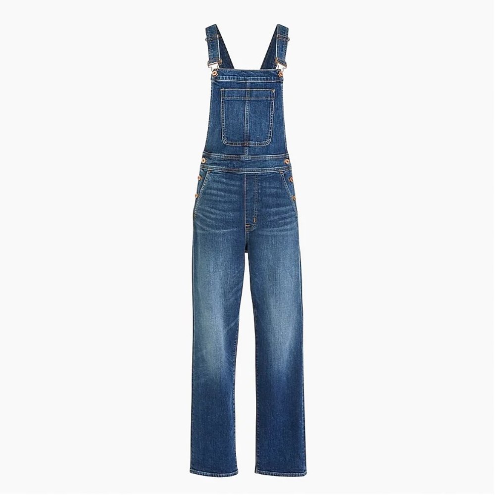 J. Crew Denim Overall Jumpsuit In Indigo Blue NEW
